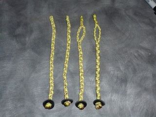 Falconry dacron braided(gold and neon green) mew and field jesses set