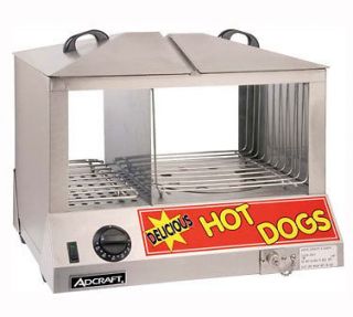 Adcraft HDS 1000W Commercial Hot Dog Steamer & Bun Warmer