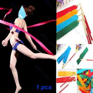 4M Gym Dance Ribbon Rhythmic Art Gymnastic Streamer Baton Twirling Rod