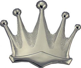 Plain Silver Royal Crown Belt Buckle king queen 237