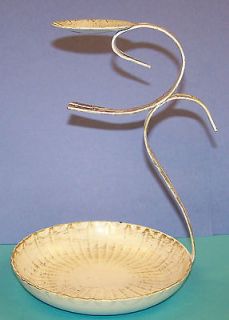 Iron Chain Holder white with gold leaf handmade made in Germany