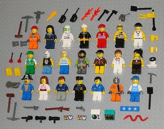 Lego MINIFIGURE Lot 21 People Girls City Police Pirate Space