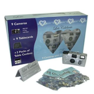 Silver & Hearts Disposable Cameras Wedding Gift Pack
