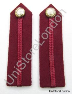 Gorget Collar Staff Gorget Patches Maroon L4 3/4 R861