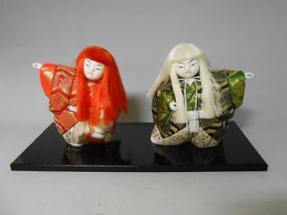Pair of Japanese Vintage KIMEKOMI Dolls 15cm / RENJISHI