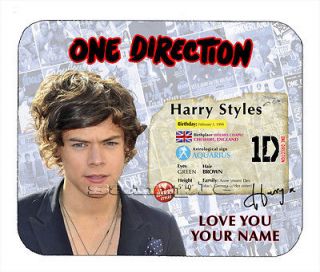 Item#569 Harry Styles CUSTOM NAME  Facsimile Autograph Mouse Pad