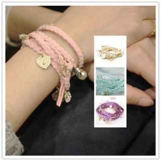 pc New Boho Super Star Bracelet Plait Weave Wristband Bangle Hand