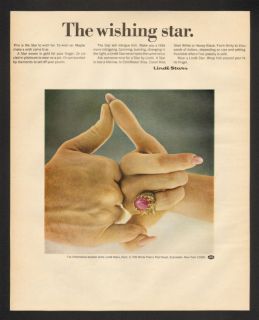 1967 Linde Stars Claret Red Star Sapphire Ring Print Ad