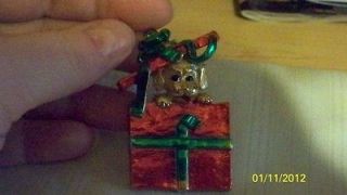 Oajc christmas pin   puppy in present
