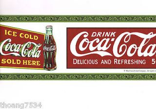 Genuine Vintage Collectible Coca Cola Coke Bottles Red Green Wall