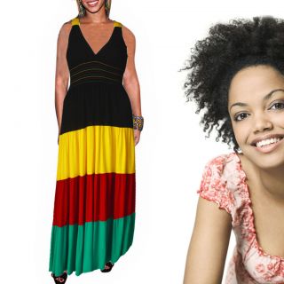 Rasta Ladies Empress Long Dress Reggae Jamaica NEW
