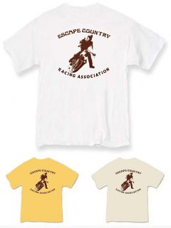ESCAPE COUNTRY RACING ASSOCIATION MOTORCYCLE T SHIRT vintage motocross