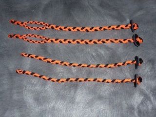 Falconry dacron braided( Neon orange and black )mew and field jesses