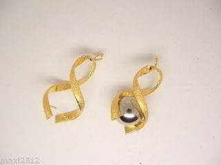 BNBB08GP  2 x Gold Plated Spiral Bead Pendants/Bails