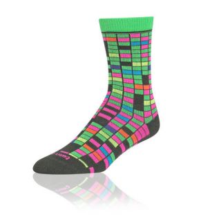 Krazisox Neon Digital Elite Socks, Neon Yellow/Neon Green/Hot Pink