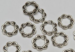 24 Vine Wreath Ring Spacers, Lead/Nickel Free Base Metal Beads, M0022