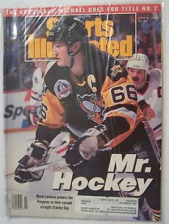 SI Sports Illustrated MARIO LEMIEUX Stanley Cup PITTSBURGH PENGUINS Mr