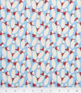 yards Bowling Pins 100% Cotton Fabric  44 wide
