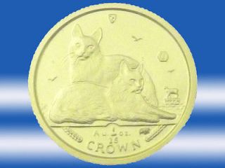 ISLE OF MAN 2011 TURKISH ANGORA CAT 1/25oz GOLD BULLION COIN