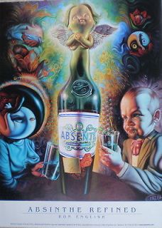 Newly listed Absente ABSINTHE POSTER by Ron English Hallucination