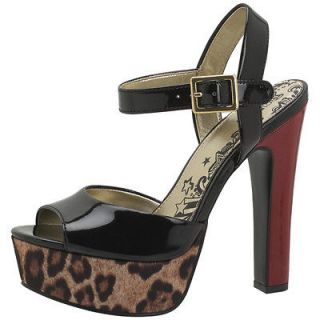 Sexy Womans Platform Pumps/Sandal by Brash Black/Red Leopard choose 7