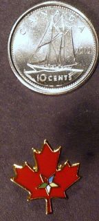 Eastern star OES & maple leaf cloisonne enamel pin / brooch NEW cluth