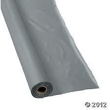 100 ft SILVER Table Cover Roll Party Tablecloth Birthday Wedding
