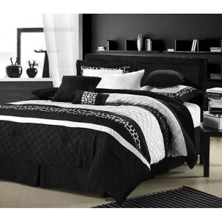 Cheetah Black and White 12 piece Bed in a Bag with Sheet Set ALL SIZES