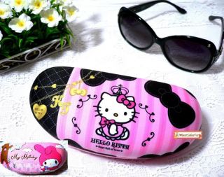 Choice♥Sanrio Pink Eye Sun Glasses Hard Case Box Holder w/Cleaning