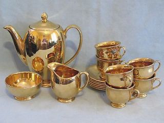 Royal Winton Grimwades Golden Age Gold Lustre Coffee Set