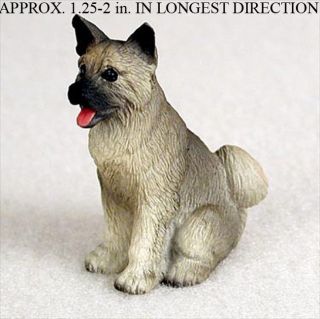 Akita Mini Resin Hand Painted Dog Figurine Statue