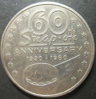 1920 1980 60th Snap On Anniversary token The Masters Choice LTD ED
