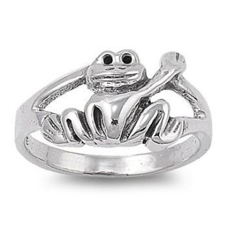 Silver Monkey Ring,   Genuine Sterling Silver Sizes 6   9