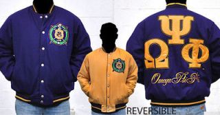 Omega Psi Phi Divine 9 S2 Reversable Mens Wool Jacket