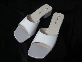 NIB Dyeble White Open Toe 2.5 inch OPEN TOE heels shoes SLIP ONS L2