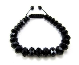 RICK ROSS BLACK GLASS HIPHOP FACETED DIAMOND CUT CRYSTAL BEADED