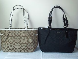 New Authentic Coach Signature Gallery 12cm East West Tote Shoulderbag
