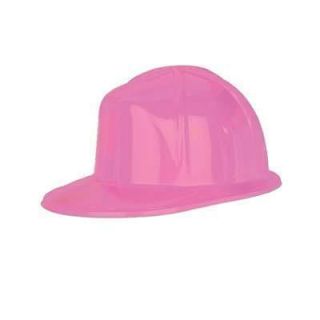 Pink Plastic Construction Miner Safety Girls Helmet Hat Costume