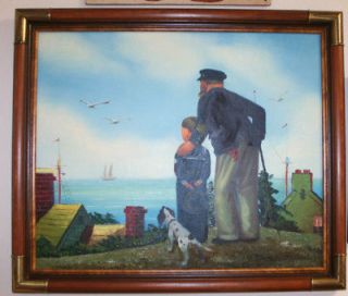 LOOKING OUT TO SEA Oil Painting by PELHAM Norman Rockwells