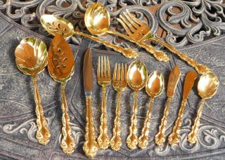 Oneida Golden Gold Beethoven Place Setting or Serving Piece (s)