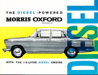 1963 Morris Oxford Diesel RHD UK Sales Brochure