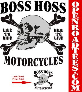 Boss Hoss Motorcycle 100% Cotton LONG SLEEVE T Shirt
