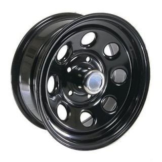 Cragar Soft 8 Black Steel Wheels 16x7 5x135mm BC Set of 5 (Fits