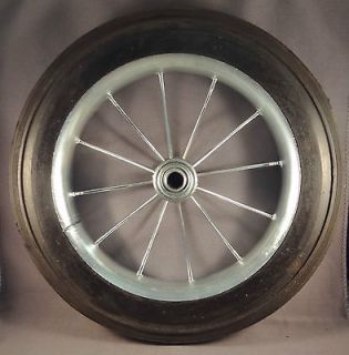75 inch Rear Wheel for Trike Tricycle Semi Pheumatic Tire Silver Rim