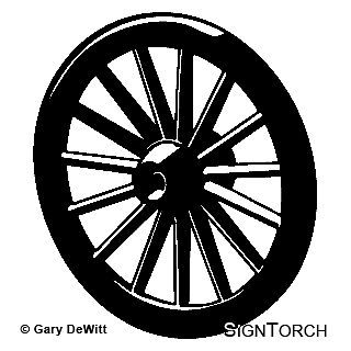 Wagon Wheel Vinyl Decal Sticker