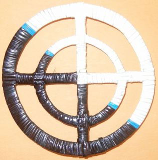 Native American Quilled Double Medicine Wheel.