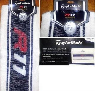 TaylorMade R11 PLAYERS Golf Towel WHITE/BLACK/RE D 19 X 37 * BRAND