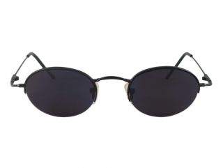 Goth Cyberpunk Oval Half Rim Sunglasses