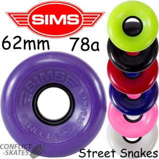 SIMS Street Snake wheels x8 Fit all Roller Skates inc. Bauer, Supreme