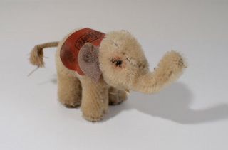 Vintage Small Steiff Mohair Circus Elephant